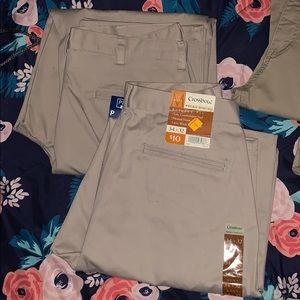 2 pair of kakis